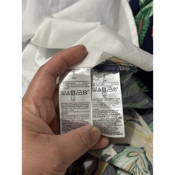 OLD NAVY Tropical Floral Botanical Striped Maxi/Mini Dress Lot 2 SMALL Beach - Picture 11 of 16